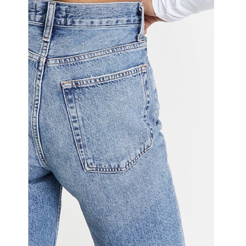 Agolde 90s Shorts, Light Wash High-Rise Denim Bermuda, Size 26 - Picture 8 of 14